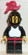 Breastplate - Black, Black Legs with Red Hips, Black Grille Helmet, Red Plume, Red Plastic Cape 