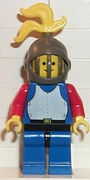 Breastplate - Blue with Red Arms, Blue Legs with Black Hips, Dark Gray Grille Helmet, Yellow Plume 