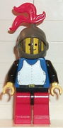 Breastplate - Blue with Black Arms, Red Legs with Black Hips, Dark Gray Grille Helmet, Red Plume 