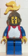 Breastplate - Red with Blue Arms, Blue Legs with Black Hips, Dark Gray Grille Helmet, Yellow Plume 