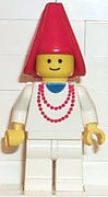 Maiden with Necklace - White Legs, Red Cone Hat 