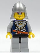 Fantasy Era - Crown Knight Scale Mail with Crown, Helmet with Neck Protector, Vertical Cheek Lines 