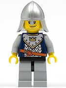 Fantasy Era - Crown Knight Scale Mail with Crown, Helmet with Neck Protector, Smirk and Stubble Beard 