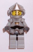 Fantasy Era - Crown Knight Plain with Breastplate, Helmet with Visor, Curly Eyebrows and Goatee, Black Hips, Light Bluish Gray Legs 