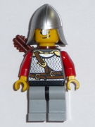 Kingdoms - Lion Knight Scale Mail with Chest Strap and Belt, Helmet with Neck Protector, Quiver, Smirk 