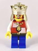 Royal Knights - King, Chrome Gold Crown, Lion Crest, Black Hips, Blue Legs 