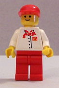 Chef - White Torso with 4 Buttons and McDonald's Logo (Sticker), Red Legs, Red Cap 
