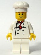 Chef - White Torso with 8 Buttons, White Legs (Undetermined Eyebrows) 