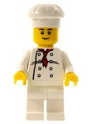 Chef - White Torso with 8 Buttons, White Legs, Black Eyebrows 