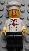Chef - White Torso with 8 Buttons, Black Legs, Beard around Mouth 