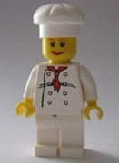 Chef - White Torso with 8 Buttons, White Legs, Female 