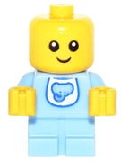 Baby - Bright Light Blue Body with Elephant Bib - Minifigure only Entry 