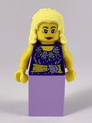 Musician - Female, Blouse with Gold Sash and Flowers, Lavender Skirt, Bright Light Yellow Hair 