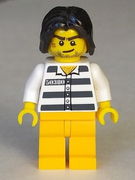 Police - Jail Prisoner 50380 Prison Stripes, Tousled Hair 