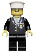 Police - Suit with Sheriff Star, Black Legs, White Hat 