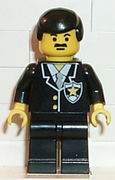 Police - Suit with Sheriff Star, Black Legs, Black Male Hair 