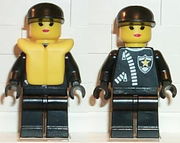 Police - Zipper with Sheriff Star, Black Cap, Life Jacket 