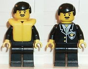 Police - Suit with Sheriff Star, Black Legs, Black Male Hair, Life Jacket 