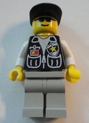 Police - Sheriff Star and 2 Pockets, Light Gray Legs, White Arms, Black Cap, Black Sunglasses 