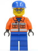 Ground Crew - Orange Zipper, Safety Stripes, Orange Arms, Blue Legs, Blue Cap, Glasses 