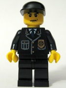 Police - City Suit with Blue Tie and Badge, Black Legs, Black Cap 