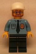 Police - City Shirt with Dark Blue Tie and Gold Badge, Dark Blue Legs, White Short Bill Cap 