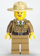 Forest Police - Dark Tan Jacket with Pockets, Gold Badge and Braid, Olive Green Tie, Dark Tan Legs, Campaign Hat 