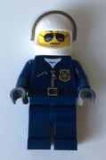 Police - City Helicopter Pilot, Sunglasses, Black Eyebrows 