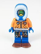 Arctic Explorer, Male with Green Goggles and Snowshoes 