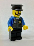 Police Officer, Black Cap and Legs, Beard 