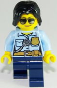 Police Officer, Female, Dark Blue Legs, Sunglasses 