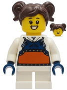 Madison - White Robe with Dark Blue and Dark Orange Bogu Armor 