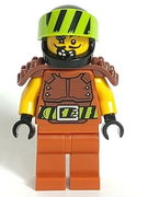 Stuntz Driver, Black Helmet, Body Armor, Dark Orange Legs 