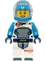 Astronaut - Female, White Spacesuit with Dark Azure Arms, Dark Azure Helmet, Trans-Clear Visor