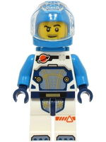 Astronaut - Male, White Spacesuit with Dark Azure Arms, Dark Azure Helmet, Dark Azure Backpack, Stubble