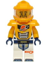Astronaut - Male, White Spacesuit with Bright Light Orange Arms, Bright Light Orange Helmet, Bright Light Orange Armor