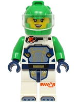 Astronaut - Female, White Spacesuit with Bright Green Arms, Bright Green Helmet