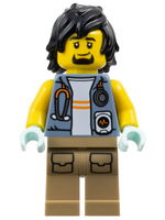 City Jungle Explorer - Sand Blue Jacket, Stethoscope, Dark Tan Legs, Black Hair