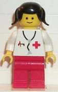 Doctor - Stethoscope, Red Legs, Black Pigtails Hair 