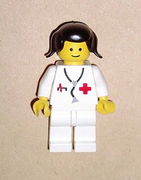 Doctor - Stethoscope, White Legs, Black Pigtails Hair 