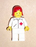 Doctor - Straight Line, White Legs, Red Female Hair 