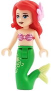 Ariel Mermaid - Pink Top, Flower in Hair, Closed Mouth Smile 