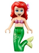 Ariel Mermaid - Pink Top, Flower in Hair, Open Mouth Smile 