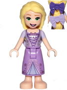 Rapunzel with 2 Bows in Hair (Dark Purple and Lavender)