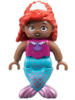 Duplo Figure, Disney Princess, Ariel, Medium Azure and Metallic Pink Tail (Mermaid) (6490064)