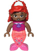 Duplo Figure, Disney Princess, Ariel, Coral and Dark Pink Tail (Mermaid) (6483562)