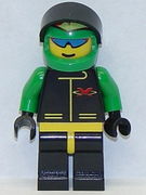 Extreme Team - Green, Black Legs with Yellow Hips, Green Flame Helmet 