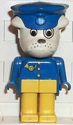 Fabuland Figure Bulldog 3 with Police Hat and Post Pattern 