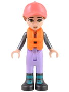 Friends Capt. Maxine, Lavender Sailing Outfit, Coral Cap, Orange Life Jacket