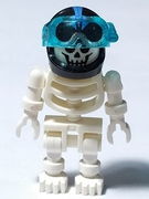 Skeleton with Standard Skull, Black Aquaraiders II Helmet 